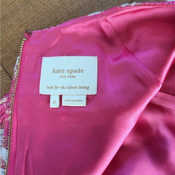 Kate Spade - Pink Metallic Floral Dress - 2 - Picture 4 of 6